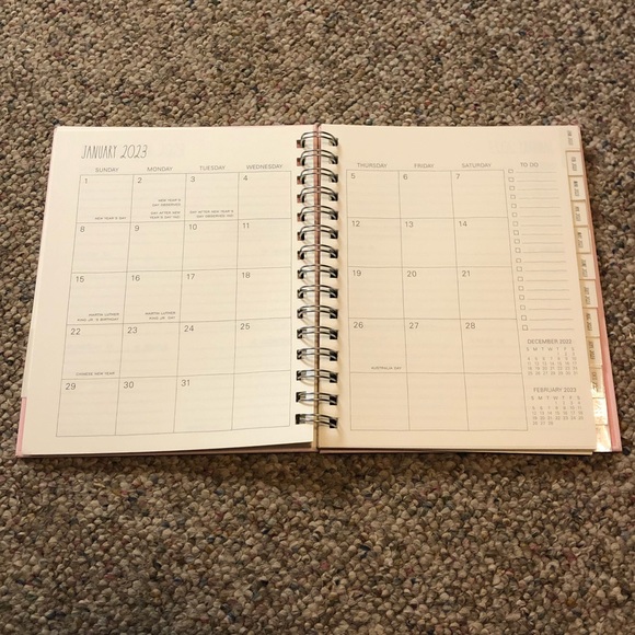 🆕 Rae Dunn MAKE IT HAPPEN Planner 2023 Pink - Picture 9 of 14